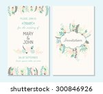 wedding invitation  thank you... | Shutterstock .eps vector #300846926