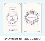 wedding invitation  thank you... | Shutterstock .eps vector #307325090