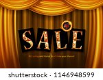 shining spring sale on gold... | Shutterstock . vector #1146948599