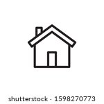 home icon symbol. house icon... | Shutterstock .eps vector #1598270773