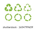 recycle icon symbol vector.... | Shutterstock .eps vector #1654799659