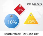 set of colorful sale banners in ... | Shutterstock .eps vector #293555189