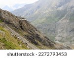 Visitor center Kaiser-Franz-Josefs-Höhe and mountain panorama at Grossglockner High Alpine Road, Austria
