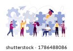 team building concept. business ... | Shutterstock .eps vector #1786488086