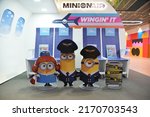 Small photo of Bangkok, Thailand - June 22, 2022: Photo Spot of An Animation Movie Minions 2 : The Rise of Gru display at the theater