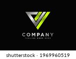 initial letter vh logo. letter... | Shutterstock .eps vector #1969960519