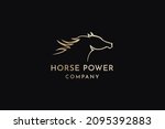 beauty powerful horse logo... | Shutterstock .eps vector #2095392883