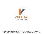 initial letter v business and... | Shutterstock .eps vector #2095392943