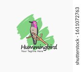 hummingbird pink logo vector...
