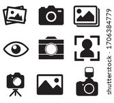 set of cameras and photo ... | Shutterstock .eps vector #1706384779