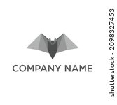 lowpoly bats  black and white... | Shutterstock .eps vector #2098327453