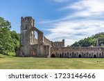 Wide view of fountains abbey...