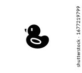 duck toy icon symbol vector | Shutterstock .eps vector #1677219799