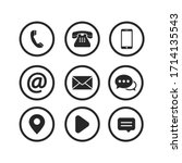 contact button icon symbol... | Shutterstock .eps vector #1714135543