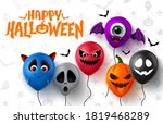 halloween balloons vector... | Shutterstock .eps vector #1819468289