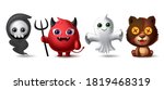 halloween characters vector set.... | Shutterstock .eps vector #1819468319