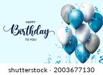 birthday balloons vector... | Shutterstock .eps vector #2003677130