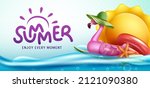 summer season vector design.... | Shutterstock .eps vector #2121090380
