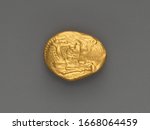 Aureus (Coin), Lydian Gold stater, Of Kroesus foreparts of lion and bull confronting