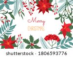 vintage christmas greeting card ... | Shutterstock .eps vector #1806593776
