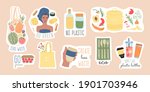 zero waste big stickers set... | Shutterstock .eps vector #1901703946