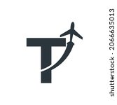 initial letter t travel with... | Shutterstock .eps vector #2066635013