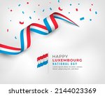 Happy Luxembourg National Day June 23th Celebration Vector Design Illustration. Template for Poster, Banner, Advertising, Greeting Card or Print Design Element