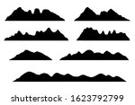 mountains silhouettes on the... | Shutterstock .eps vector #1623792799