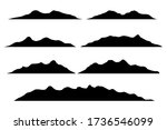 set of mountains on white... | Shutterstock .eps vector #1736546099