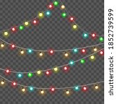 christmas lights isolated on... | Shutterstock .eps vector #1852739599