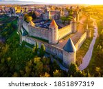 Aerial View Of Carcassonne  A...