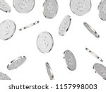 Silver Coins. Realistic Silver...