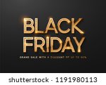 black friday sale. banner ... | Shutterstock .eps vector #1191980113