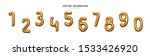 golden number balloons 0 to 9.... | Shutterstock .eps vector #1533426920