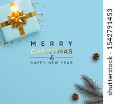merry christmas and happy new... | Shutterstock .eps vector #1542791453