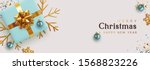 christmas banner. background... | Shutterstock .eps vector #1568823226
