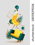 vector conceptual composition... | Shutterstock .eps vector #1805839036