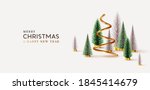 abstract minimal christmas... | Shutterstock .eps vector #1845414679