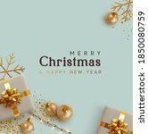 merry christmas and happy new... | Shutterstock .eps vector #1850080759