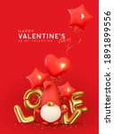 valentine's day background.... | Shutterstock .eps vector #1891899556