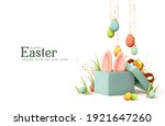 easter day design. realistic... | Shutterstock .eps vector #1921647260