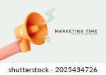 hand hold megaphone. marketing... | Shutterstock .eps vector #2025434726