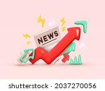 financial news. trading stock... | Shutterstock .eps vector #2037270056