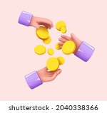 gold coins money passed and... | Shutterstock .eps vector #2040338366