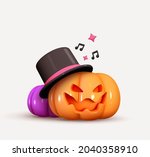 happy halloween. orange... | Shutterstock .eps vector #2040358910