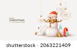 merry christmas and happy new... | Shutterstock .eps vector #2063221409