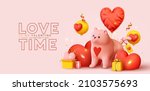 happy valentine's day. romantic ... | Shutterstock .eps vector #2103575693