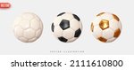 soccer ball. football balls set ... | Shutterstock .eps vector #2111610800