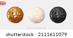 soccer gold ball. football... | Shutterstock .eps vector #2111611079