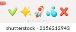 set of icons realistic 3d... | Shutterstock .eps vector #2156212943